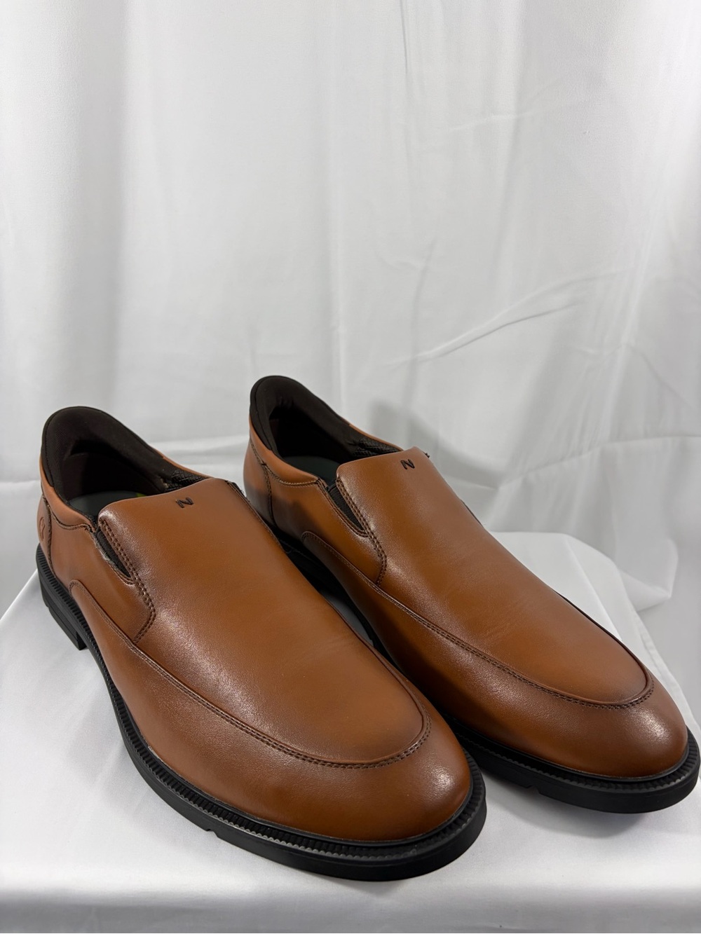 NWT Nunn Bush Men's Size 14 Brown Slip-On Leather Dress Shoes